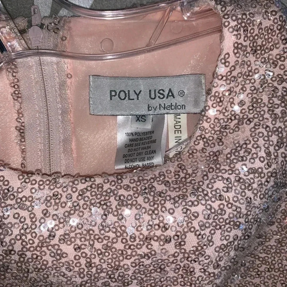 PROMGIRL Short Pink Sparkle Prom Dress XS - Picture 6 of 8